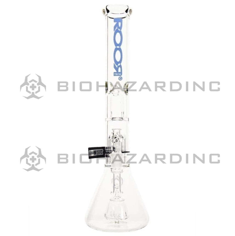 Biohazard Inc Glass Bong ROOR Tech 18" 50mm 10arm Tree Beaker-Too Blue