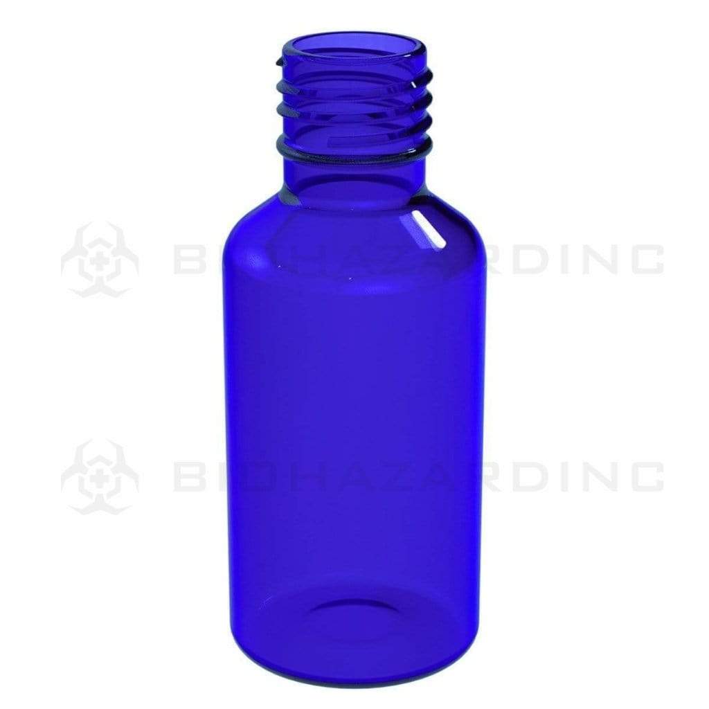 Biohazard Inc Glass bottles 1oz Blue Boston Round - 120 Count