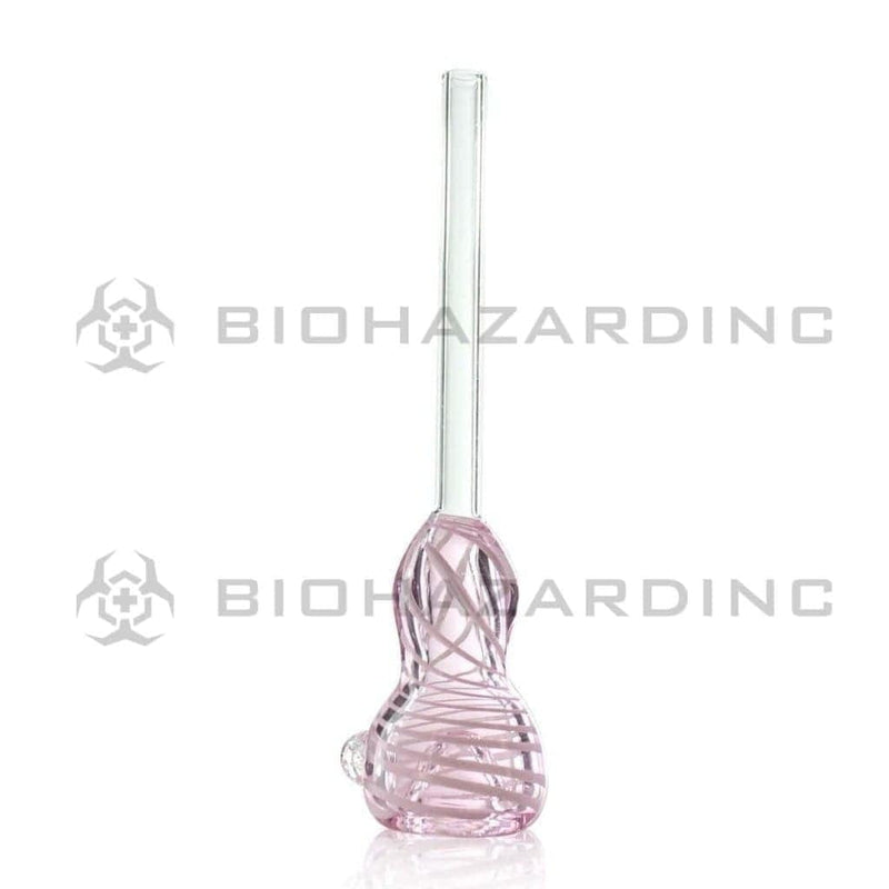 Biohazard Inc Glass Bowl Bowl Slide - Pink With White Swirl