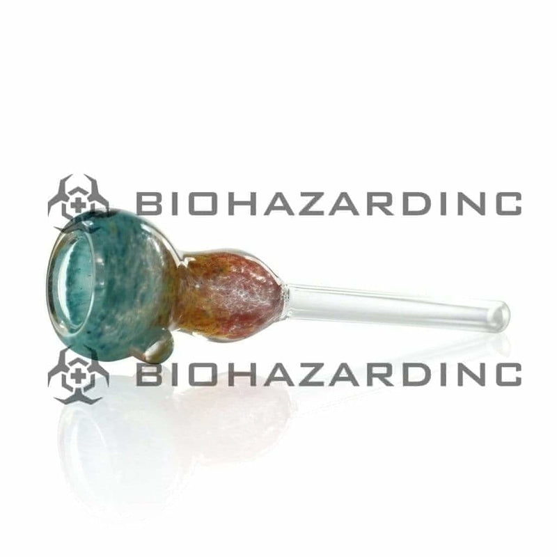 Biohazard Inc Glass Bowl Hourglass Bowl Slide - Rasta Frit