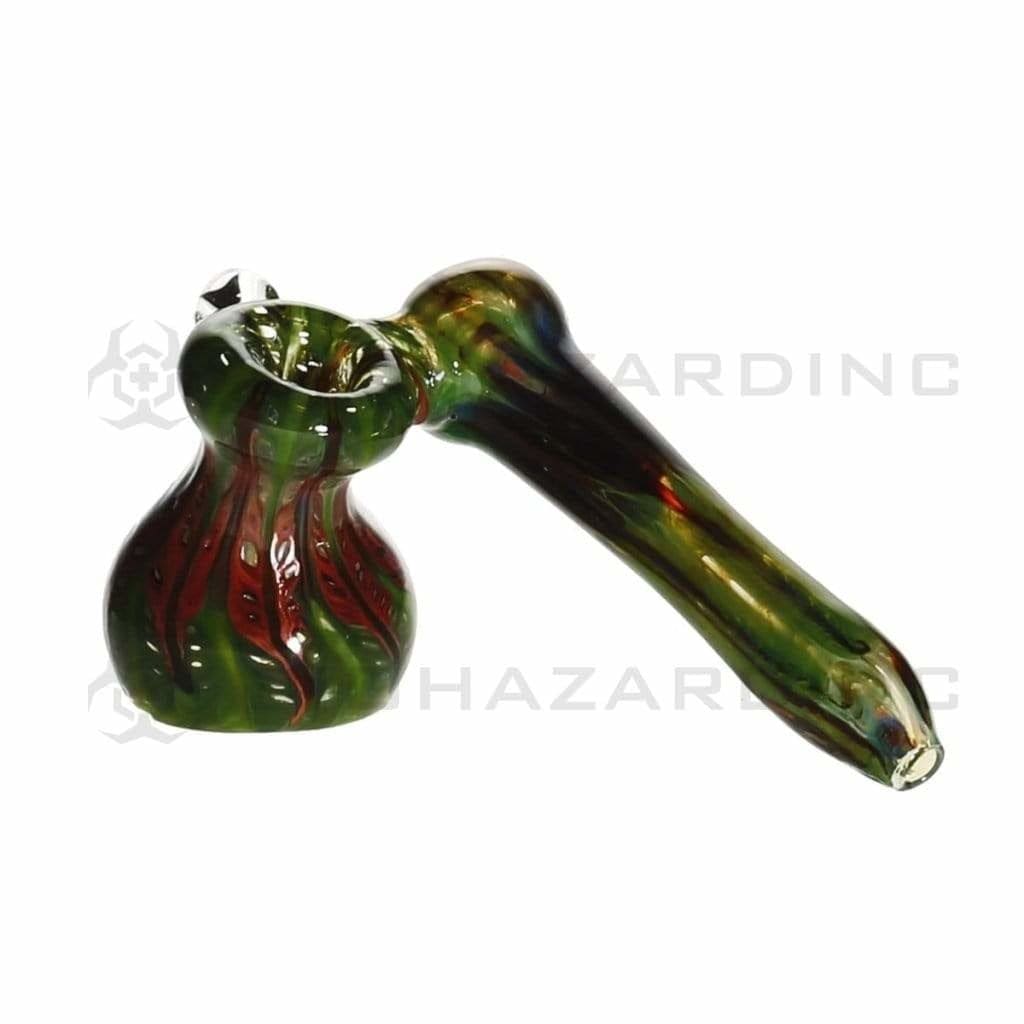 Biohazard Inc Glass Bubbler 10" Raked Side Hammer Bubbler