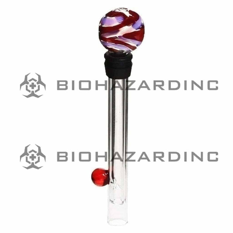 Biohazard Inc Glass Chillum Hand Pipe 4" Glass Blunt