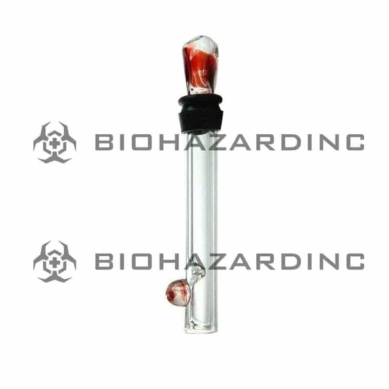 Biohazard Inc Glass Chillum Hand Pipe 4" Glass Blunt