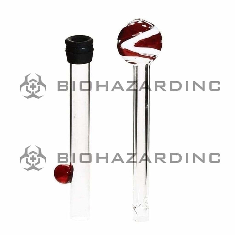 Biohazard Inc Glass Chillum Hand Pipe 4" Glass Blunt