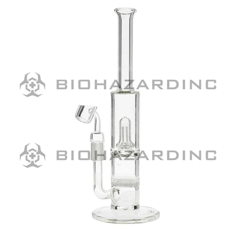 Biohazard Inc Glass Dab Rig 10" Water Pipe Shower Head + Honeycomb Perc 14mm