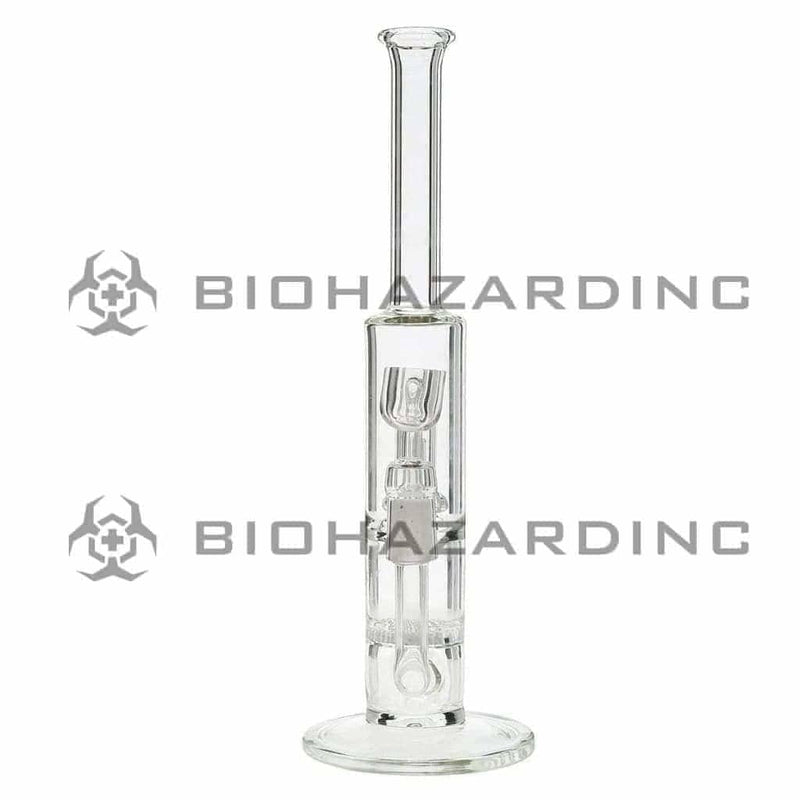 Biohazard Inc Glass Dab Rig 10" Water Pipe Shower Head + Honeycomb Perc 14mm