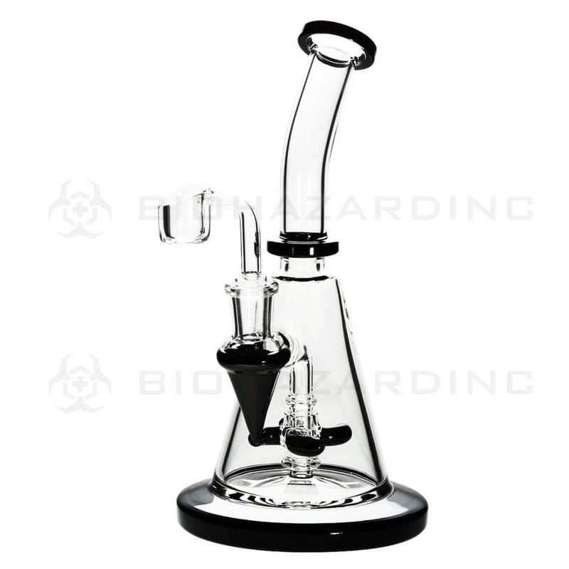 Biohazard Inc Glass Dab Rig Propeller Banger Hanger Beaker w/ Banger - Black