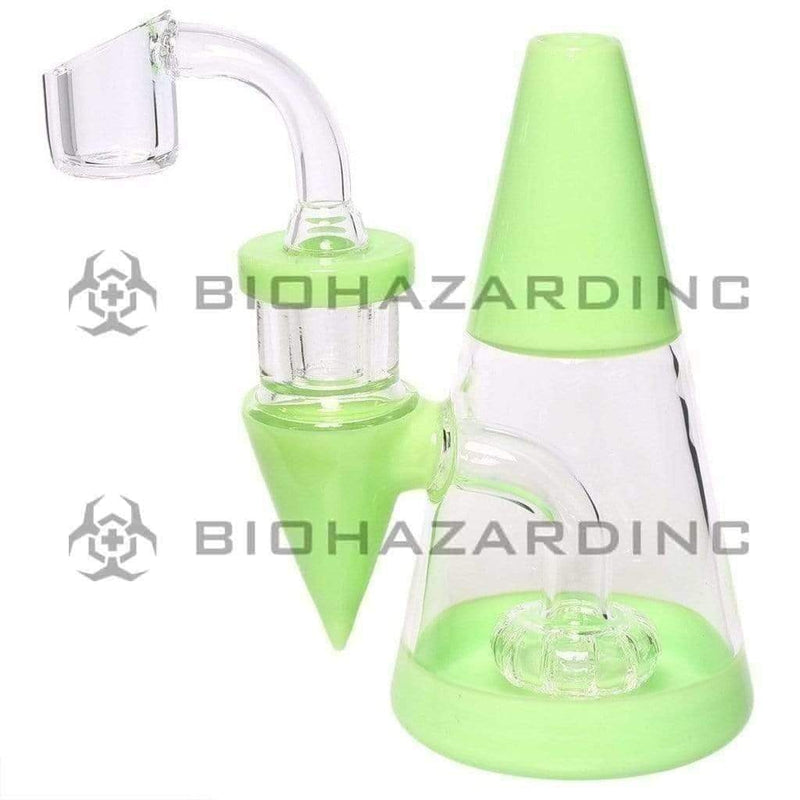 Biohazard Inc Glass Dab Rig Water Pipe Minimalist 5" Rig Slyme