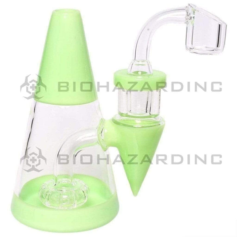 Biohazard Inc Glass Dab Rig Water Pipe Minimalist 5" Rig Slyme