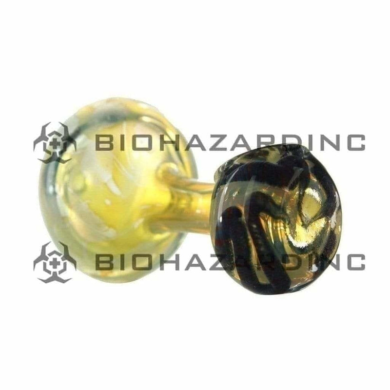 Biohazard Inc Glass Hand Pipe 4" Fumed Mushroom Hand Pipe