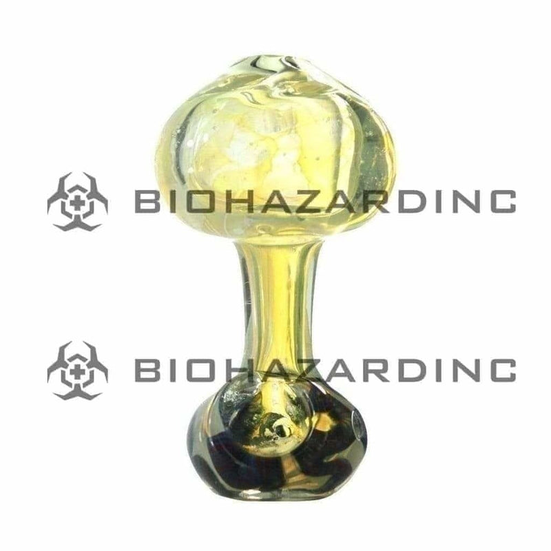 Biohazard Inc Glass Hand Pipe 4" Fumed Mushroom Hand Pipe