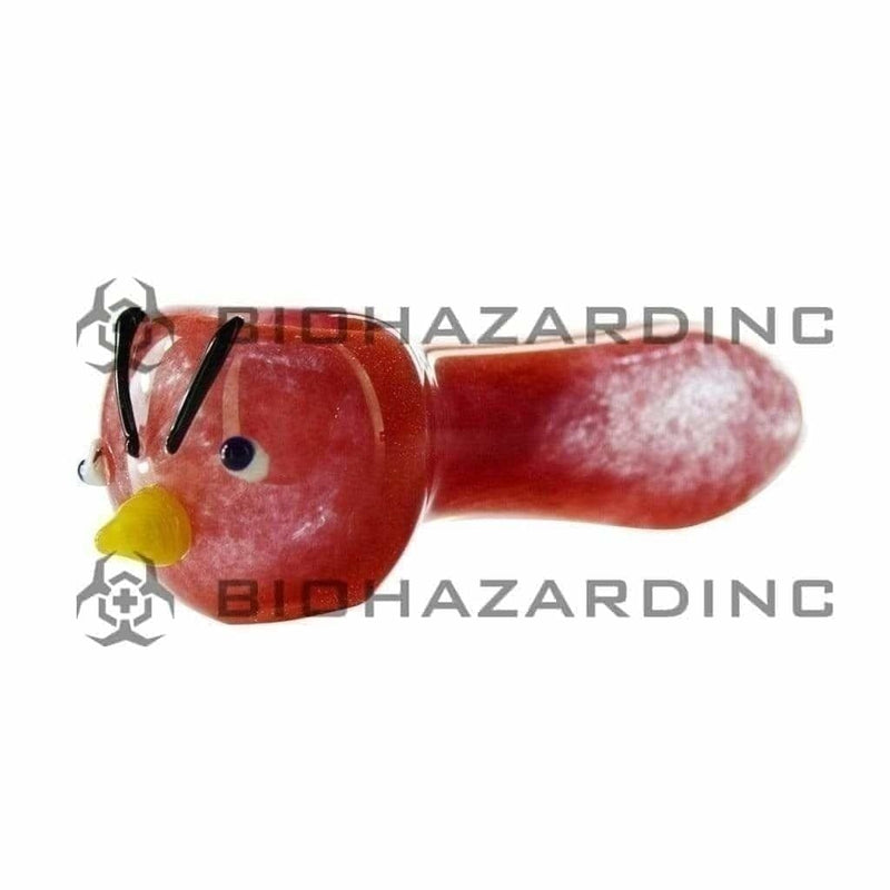 Biohazard Inc Glass Hand Pipe 5" Bird Hand Pipe - Red