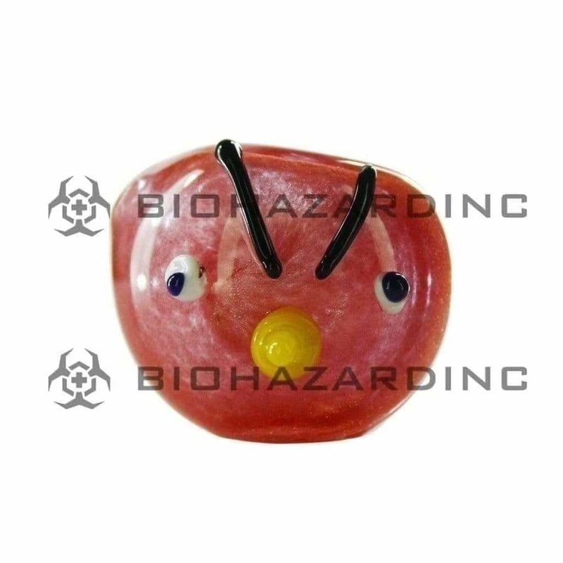 Biohazard Inc Glass Hand Pipe 5" Bird Hand Pipe - Red