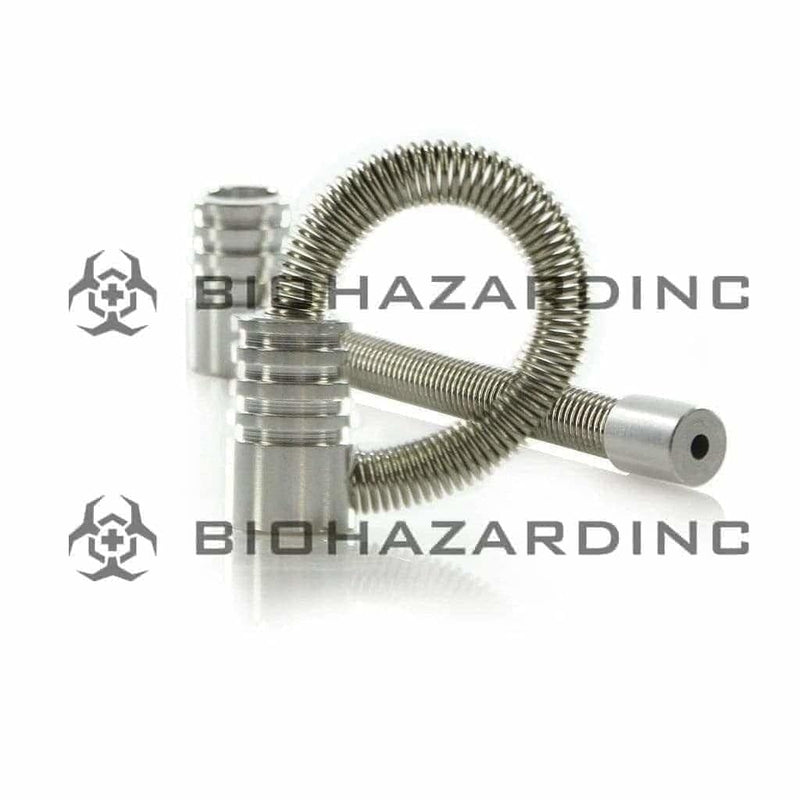 Biohazard Inc Metal Hand Pipe 3 3/4" Silver Metal Spring Pipe