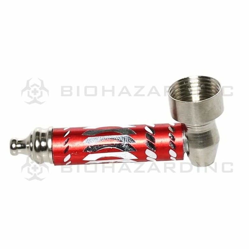 Biohazard Inc Metal Hand Pipe 3" Metal Diamond Cut Pipe - Assorted