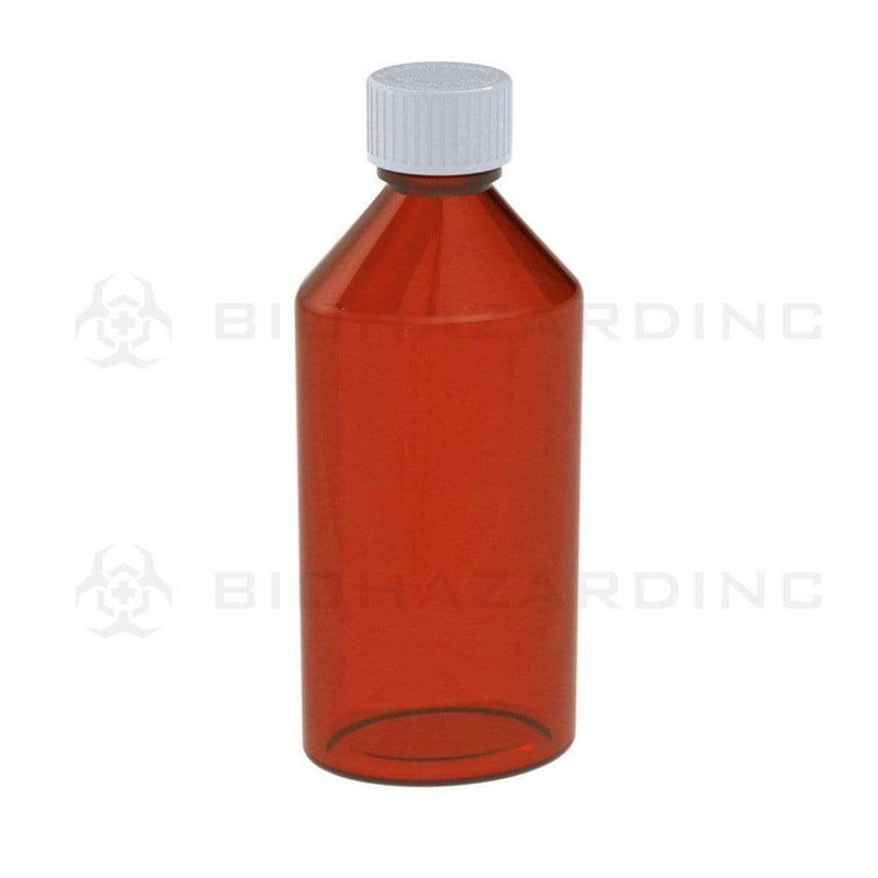 Biohazard Inc Oval Bottles 8 oz Amber Oval Bottles  - 80 Count