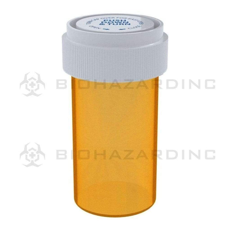 Biohazard Inc Reversible Cap Vial Amber Reversible Cap Vial 13 Dram - 275 Count