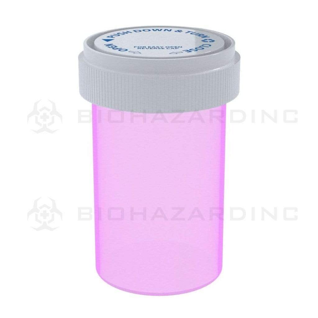 Biohazard Inc Reversible Cap Vial Pink Reversible Cap Vial 20 Dram - 240 Count
