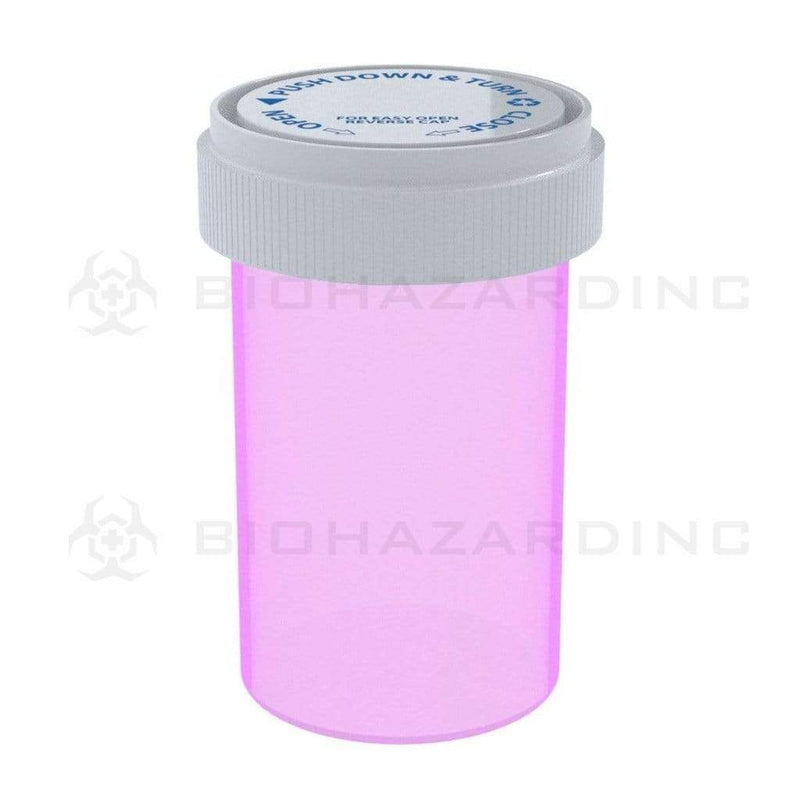 Biohazard Inc Reversible Cap Vial Pink Reversible Cap Vial 20 Dram - 240 Count