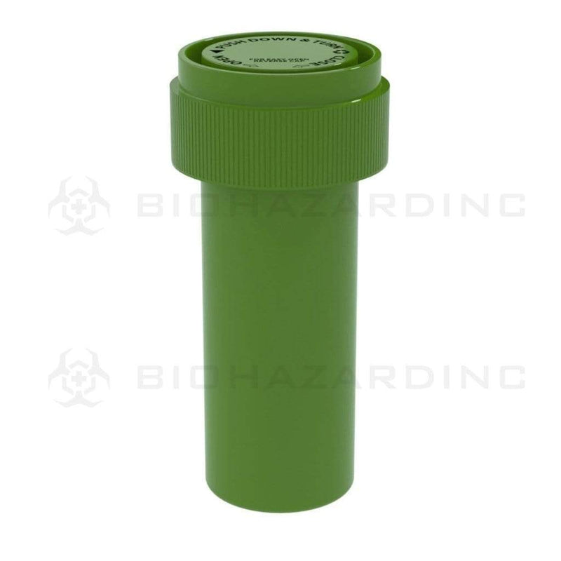 Biohazard Inc Reversible Cap Vial Solid Green Reversible Cap Vial 08 Dram - 410 Count