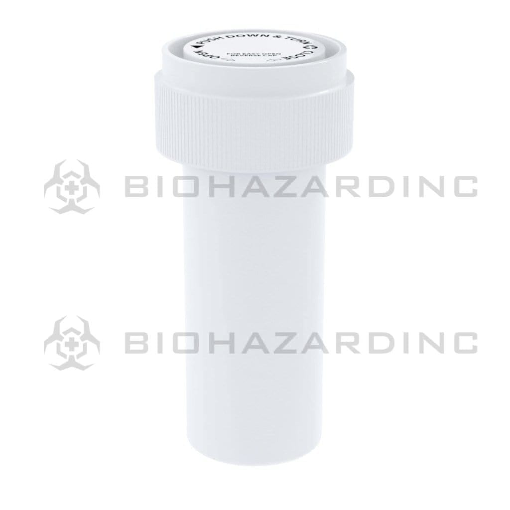 Biohazard Inc Reversible Cap Vial Solid White Reversible Cap Vial 08 Dram - 410 Count