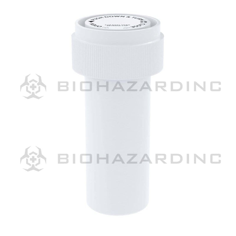 Biohazard Inc Reversible Cap Vial Solid White Reversible Cap Vial 08 Dram - 410 Count