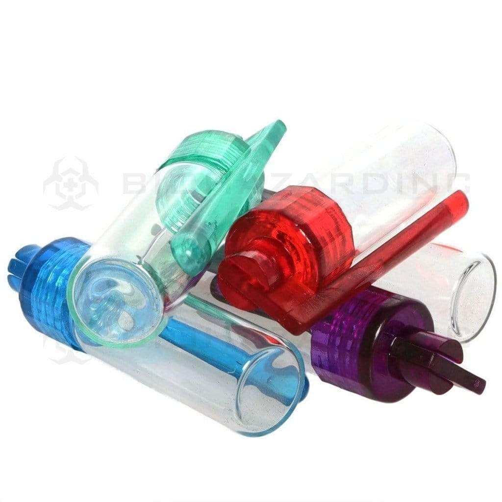 Biohazard Inc Storage Bullet Bullet Glass Vial w/ Scooper Top - Assorted Colors