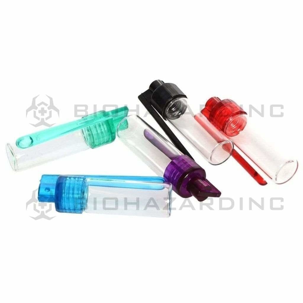 Biohazard Inc Storage Bullet Bullet Glass Vial w/ Scooper Top - Assorted Colors