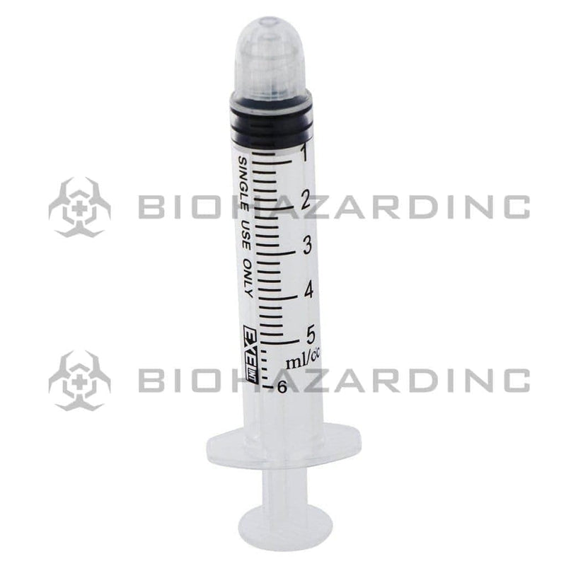 Biohazard Inc Syringe Luer Lock Dab Applicator Syringes 5ml - 1ml Increments - 100 Count