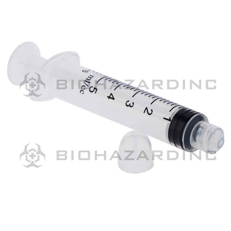 Biohazard Inc Syringe Luer Lock Dab Applicator Syringes 5ml - 1ml Increments - 100 Count