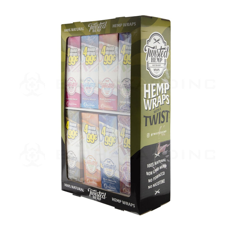 Biohazard Inc Twisted Hemp™ | Assorted Full Width Hemp Wraps 4 Packs | 120 Count