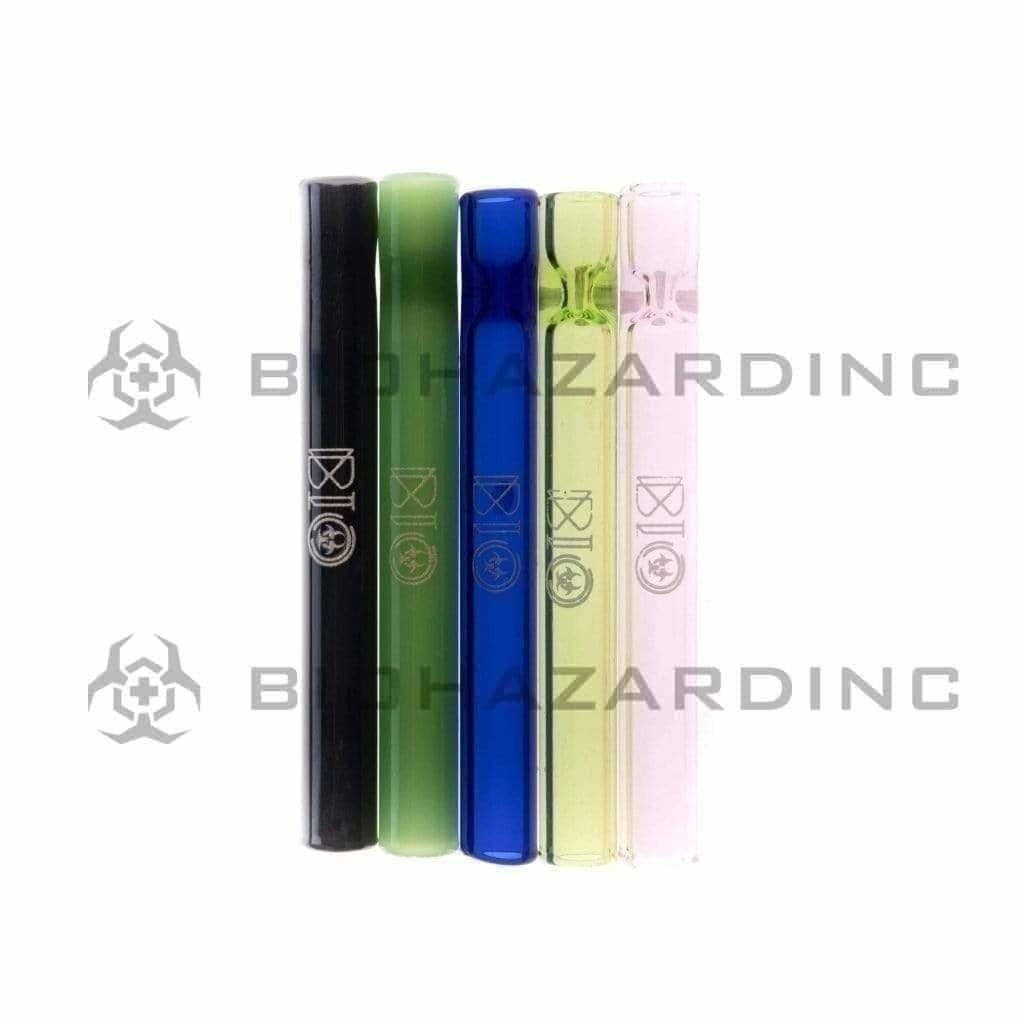 Biohazard Inc Glass Chillum Hand Pipe BIOSTIX Chillum Full Mix Color - 100 Count
