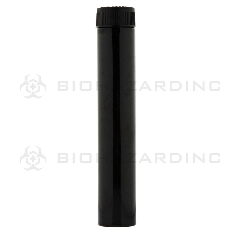 Biohazard Inc Storage Tube Black Child Resistant Vape / Cartridge Container - 125mm - 400 Count