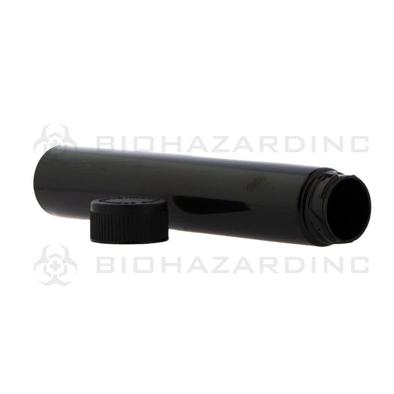 Biohazard Inc Storage Tube Black Child Resistant Vape / Cartridge Container - 125mm - 400 Count