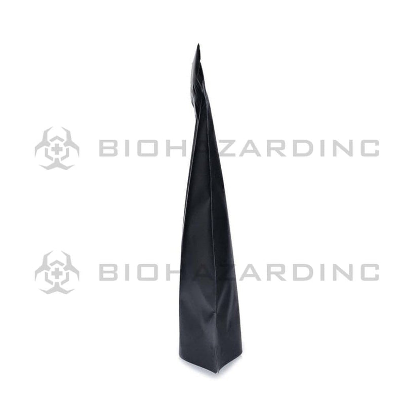 Biohazard Inc Mylar Bag Black Mylar Bags w/ Tear Notch 5in x 8in - 14g - 1,000 Count (Child Resistant & Tamper Evident)