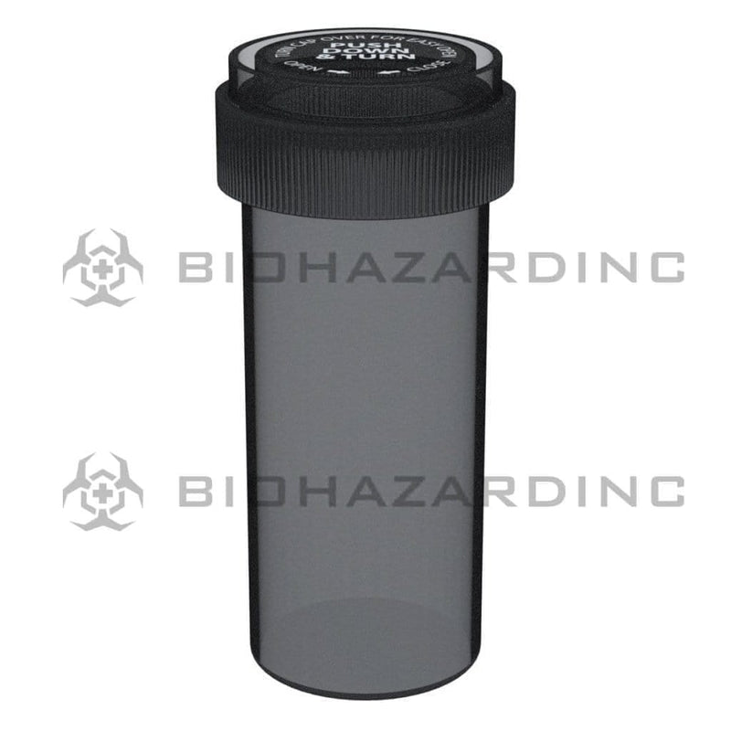 Biohazard Inc Reversible Cap Vial Black Reversible Cap Vial 16 Dram - 230 Count