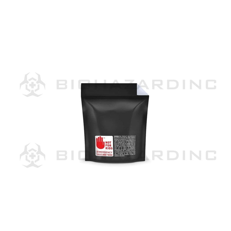 Biohazard Inc Mylar Bag Black Vista Mylar Bags for WA State 3in x 4.5in - 1g - 1,000 Count (Tamper Evident)