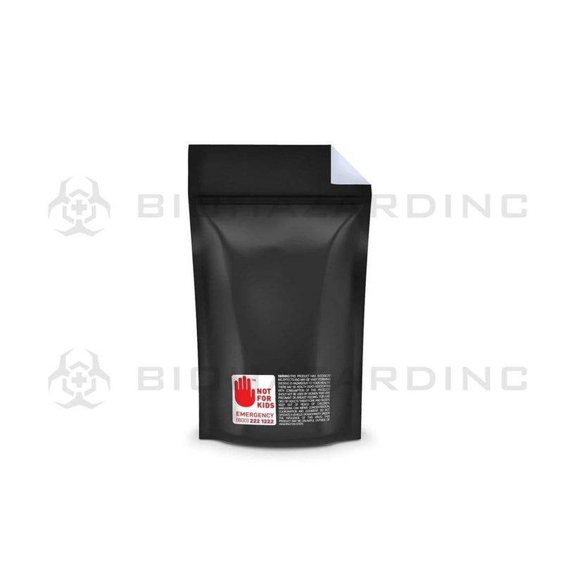 Biohazard Inc Mylar Bag Black Vista Mylar Bags for WA State 4in x 6.5in - 7g - 1,000 Count (Tamper Evident)