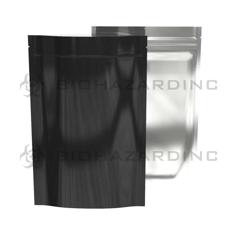 Biohazard Inc Mylar Bag Black Vista Mylar Bags w/ Tear Notch 6in x 9.25in - 28g - 1,000 Count (Tamper Evident)