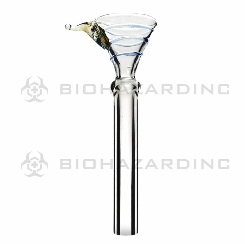 Biohazard Inc Glass Bowl Blue Rake Funnel Bowl Slide - 100 Count