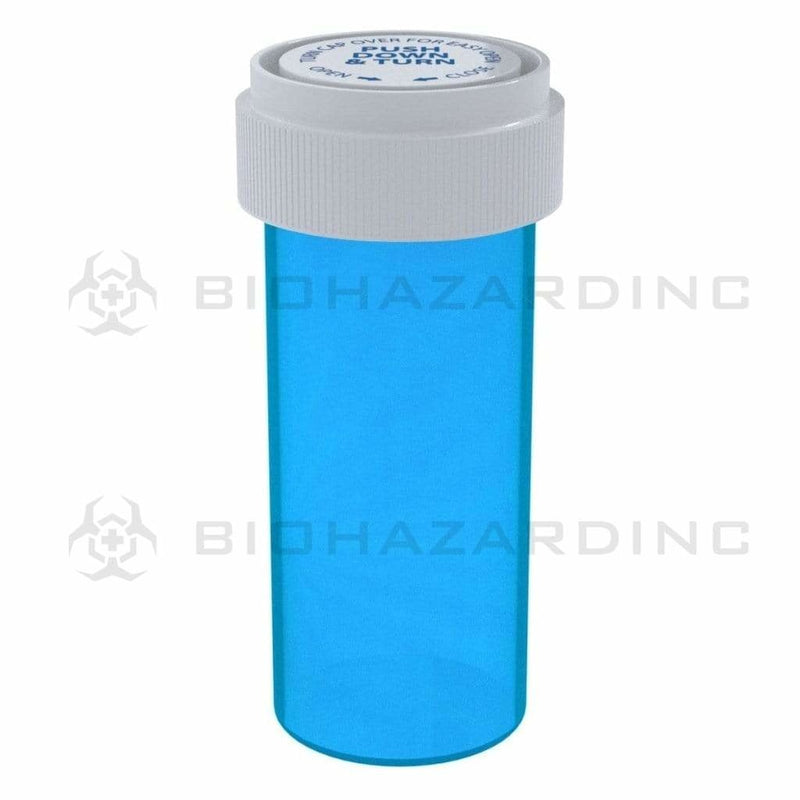 Biohazard Inc Reversible Cap Vial Blue Reversible Cap Vial 16 Dram - 230 Count