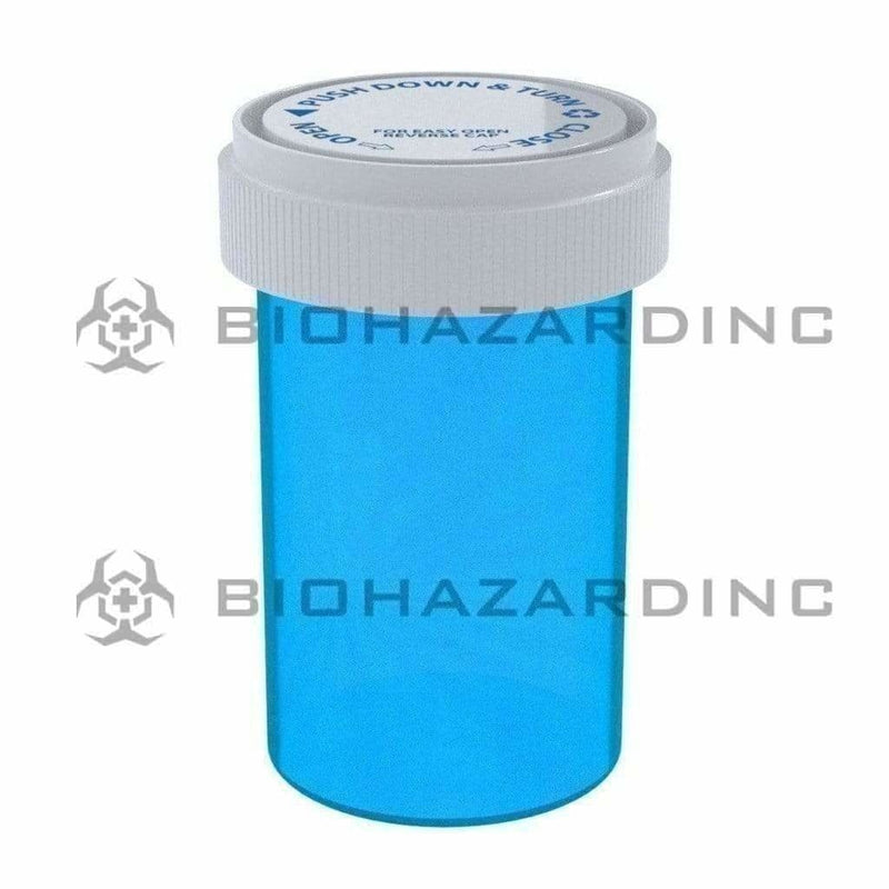 Biohazard Inc Reversible Cap Vial Blue Reversible Cap Vial 20 Dram - 240 Count