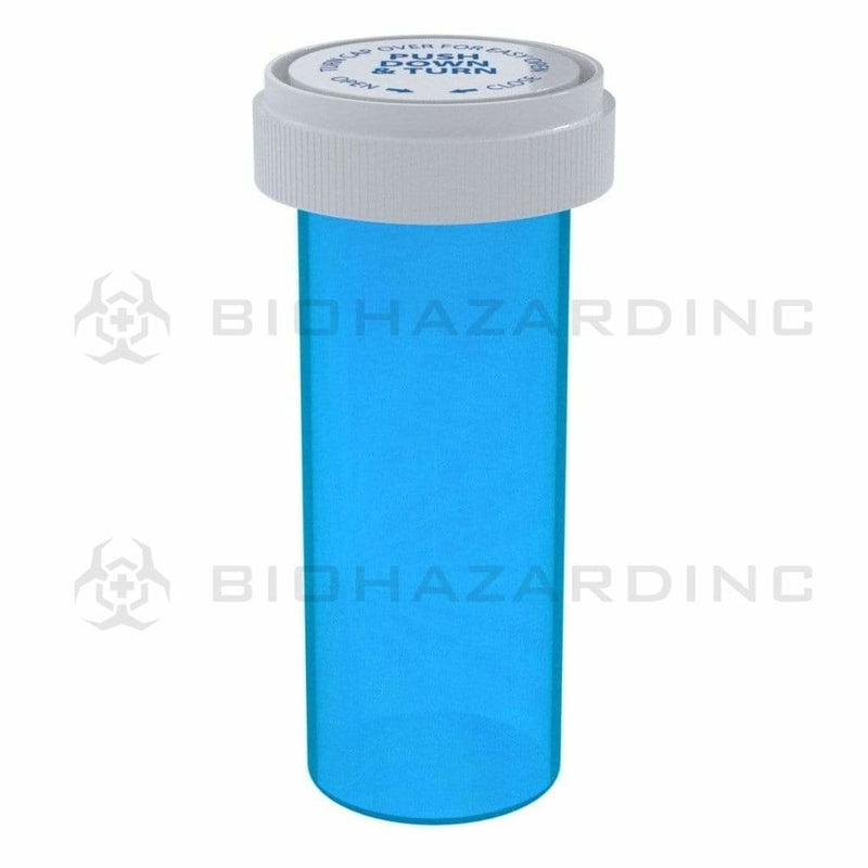 Biohazard Inc Reversible Cap Vial Blue Reversible Cap Vial 30 Dram - 190 Count