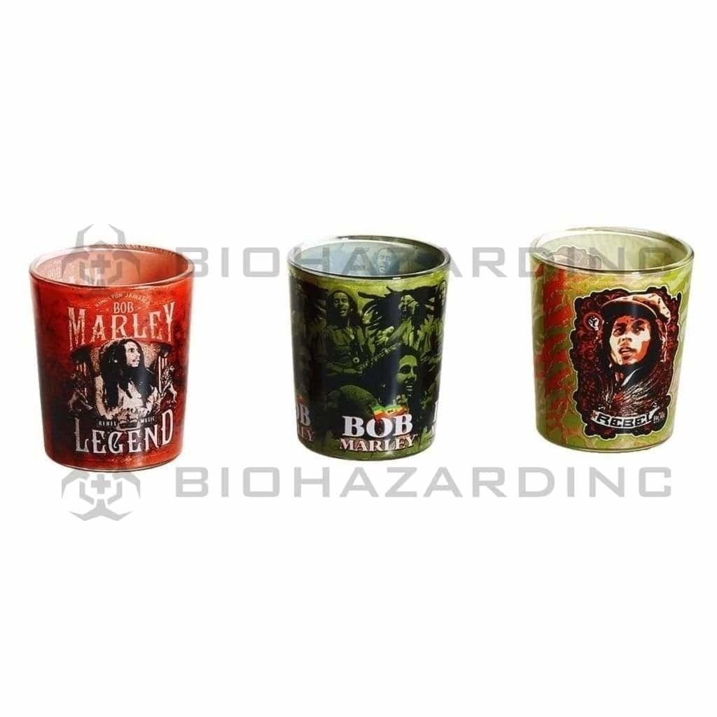 Bob Marley Candle Bob Marley Round Shot Glass 3 Candle Gift Set