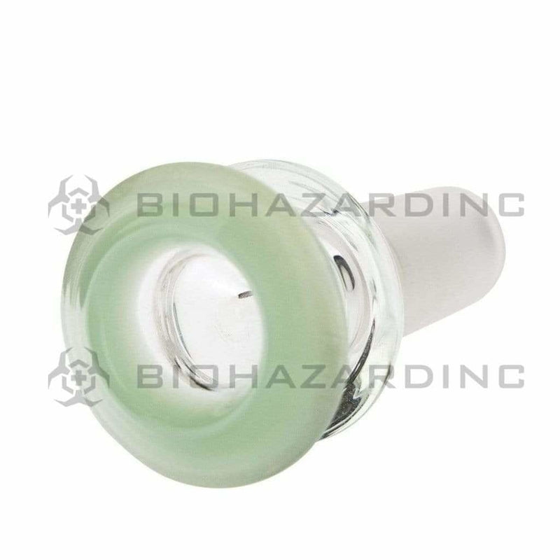 Biohazard Inc 14mm Bowl Bowl Funnel Male 14mm - Green Jade Trim