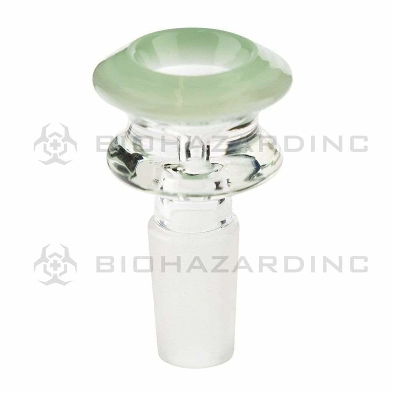 Biohazard Inc 14mm Bowl Bowl Funnel Male 14mm - Green Jade Trim