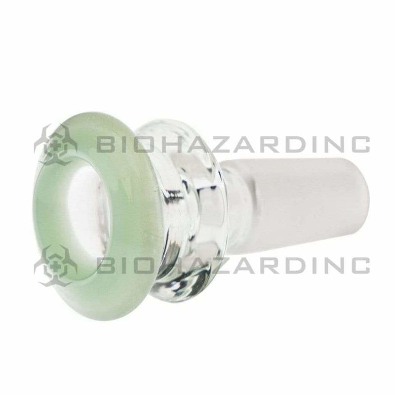 Biohazard Inc 14mm Bowl Bowl Funnel Male 14mm - Green Jade Trim