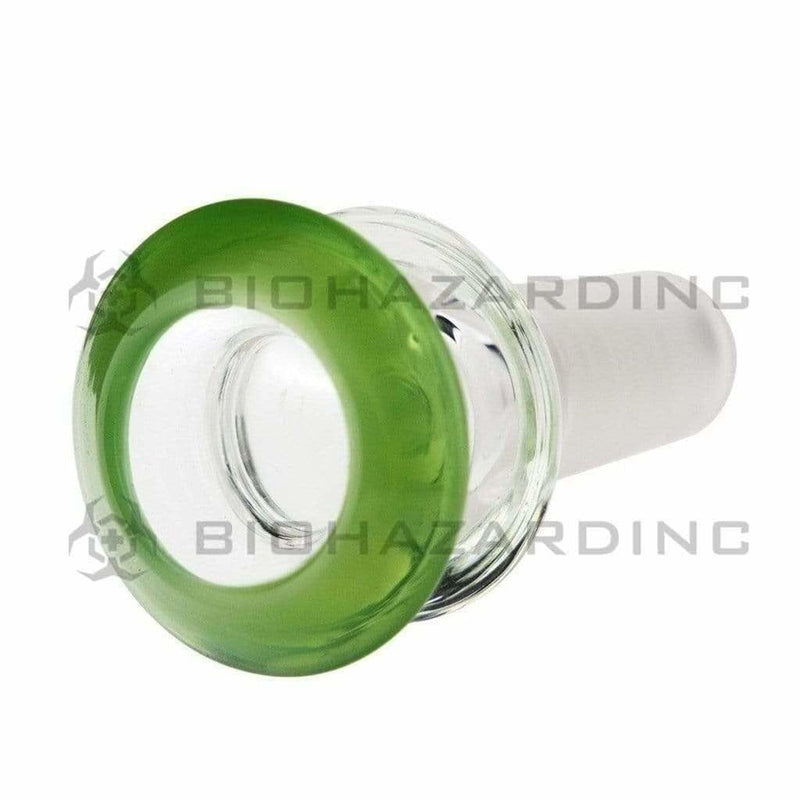 Biohazard Inc 14mm Bowl Bowl Funnel Male 14mm - Light Green Trim