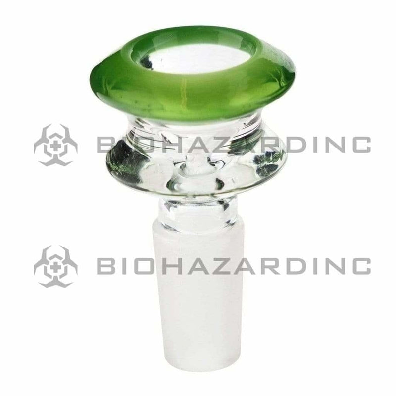 Biohazard Inc 14mm Bowl Bowl Funnel Male 14mm - Light Green Trim