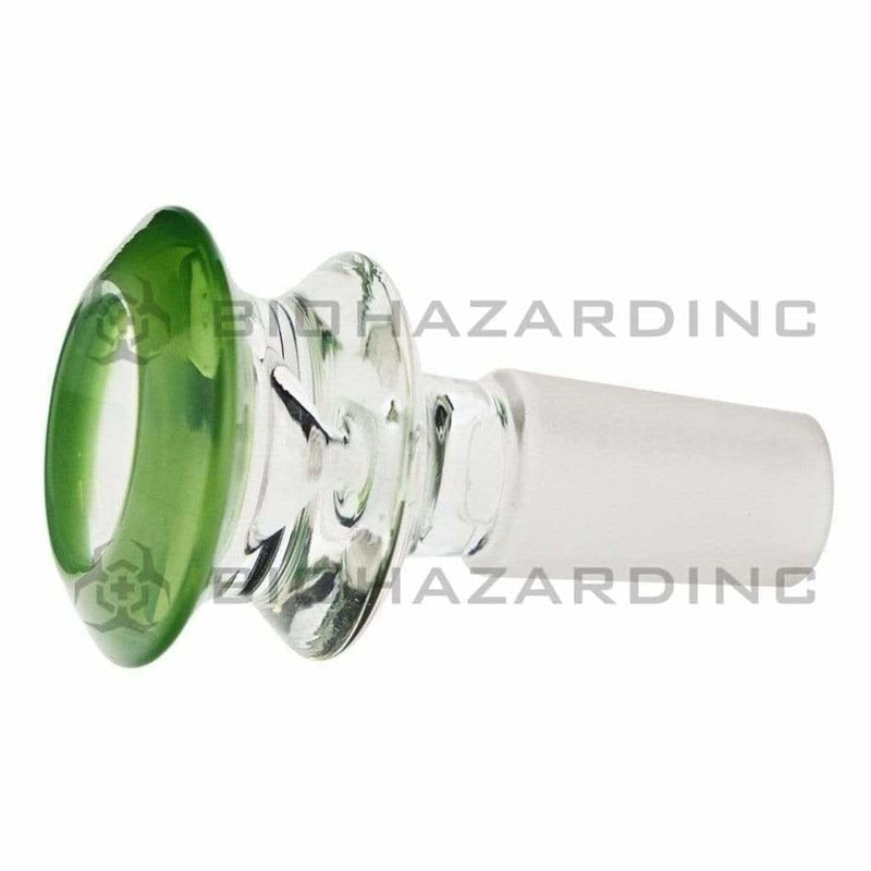 Biohazard Inc 14mm Bowl Bowl Funnel Male 14mm - Light Green Trim